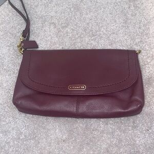 Maroon Coach Wristlet